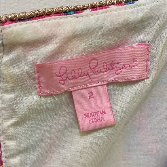 LILLY PULITZER Gabby Dress Sea Blue Summer Haze Size 2 - Picture 4 of 9